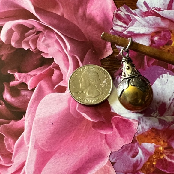 Silver and Brass Harmony Ball Pendant - Picture 3 of 5